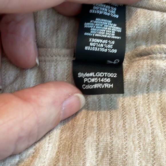 Legends Enzo Long Sleeve Performance Tee Tan Striped Wicking Crewneck XXL - Picture 10 of 11